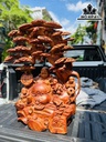 Tượng Phật Di Lặc Tam Phúc Gỗ Hương Cao 88 Ngang 60 Sâu 40 (cm)