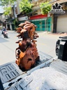 Tượng Phật Di Lặc Tam Phúc Gỗ Hương Cao 88 Ngang 60 Sâu 40 (cm)