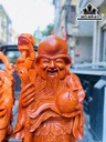 Tượng Phúc Lộc Thọ (Tam Đa) Gỗ Hương Ngang 22 Cao 60 Sâu 18 (cm)
