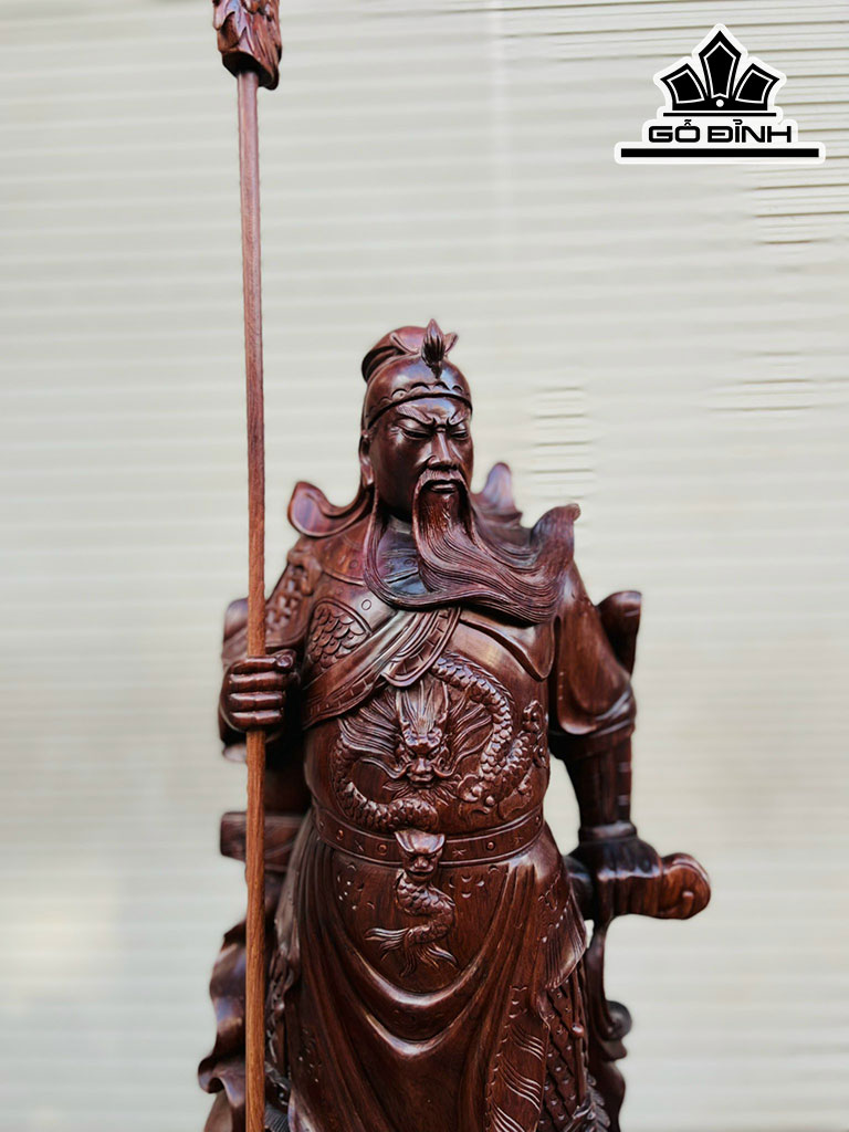 Tượng Quan Công Gỗ Cẩm Cao 72 Ngang 24 Sâu 20 (cm)