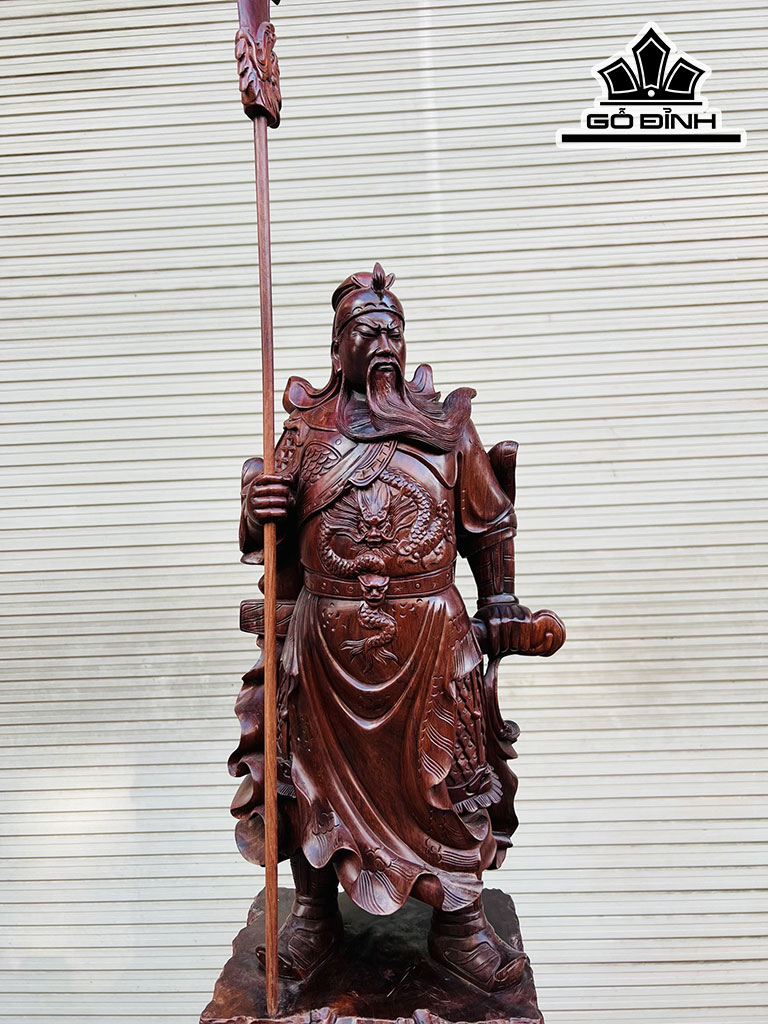 Tượng Quan Công Gỗ Cẩm Cao 72 Ngang 24 Sâu 20 (cm)