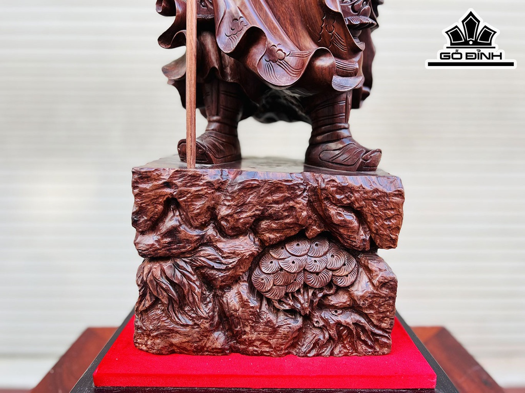 Tượng Quan Công Gỗ Cẩm Cao 72 Ngang 24 Sâu 20 (cm)