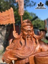 Tượng Quan Công Gỗ Hương Cao 147 Ngang 90 Sâu 55 (cm)