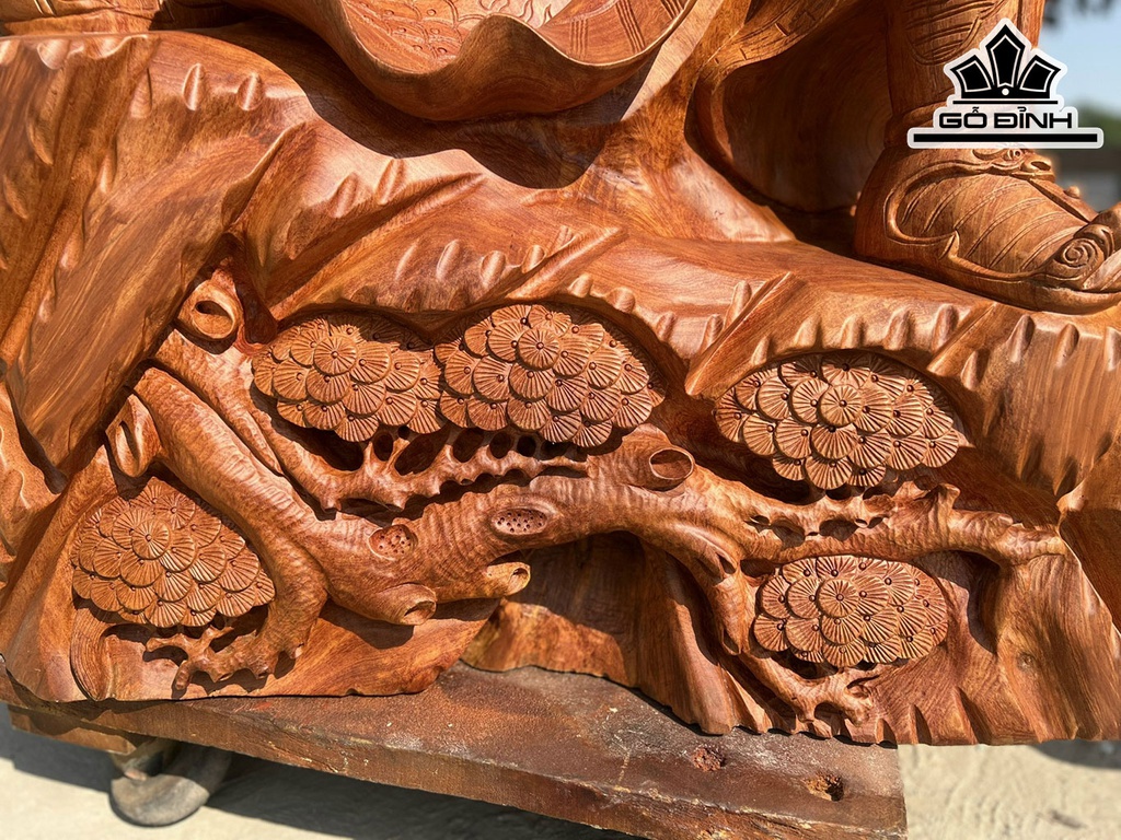 Tượng Quan Công Gỗ Hương Cao 147 Ngang 90 Sâu 55 (cm)