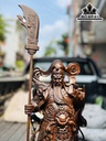 Tượng Quan Công Gỗ Mun Hoa Cao 60 Ngang 20 Sâu 14 (cm)