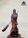 Tượng Quan Công Gỗ Trắc Cao 86 Ngang 28 Sâu 26 (cm)