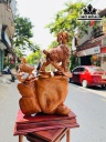 Tượng Tam Dương Khai Thái Gỗ Nu Hương Cao 86 Ngang 50 Sâu 25 (cm)