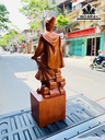 Tượng Trần Quốc Tuấn Gỗ Hương Cao 100 Ngang 31 Sâu 25 (cm)