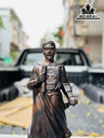 Tượng Trần Quốc Tuấn Gỗ Mun Hoa Cao 60 Ngang 19 Sâu 15 (cm)