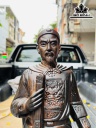 Tượng Trần Quốc Tuấn Gỗ Mun Hoa Cao 60 Ngang 19 Sâu 15 (cm)