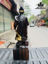 Tượng Trần Quốc Tuấn Gỗ Mun Hoa Cao 70 Ngang 21 Sâu 16 (cm)