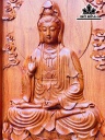 Tranh Phật Bà Quan Âm Gỗ Hương Cao 107 Ngang 57 Sâu 7 (cm)