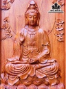 Tranh Phật Bà Quan Âm Gỗ Hương Cao 107 Ngang 57 Sâu 7 (cm)