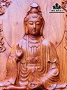 Tranh Phật Bà Quan Âm Gỗ Hương Cao 107 Ngang 57 Sâu 7 (cm)