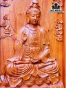 Tranh Phật Bà Quan Âm Gỗ Hương Cao 107 Ngang 57 Sâu 7 (cm)