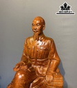 Tượng Bác Hồ Gỗ Hương Cao 60 Ngang 27 Sâu 23,5 (cm)