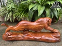 Tượng Báo Săn Mồi Gỗ Hương Cao 23 Ngang 60 Sâu 15 (cm)