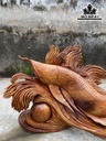 Tượng Cá Kim Long Gỗ Hương Cao 50 Ngang 76 Sâu 26 (cm)