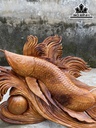 Tượng Cá Kim Long Gỗ Hương Cao 50 Ngang 76 Sâu 26 (cm)