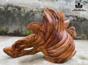 Tượng Cá Kim Long Gỗ Hương Cao 50 Ngang 76 Sâu 26 (cm)