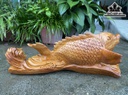 Tượng Con Cá Chép Gỗ Hương Cao 22 Ngang 55 Sâu 20 (cm)