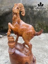 Tượng Dê Phong Thủy Gỗ Hương Cao 56 Ngang 22 Sâu 20 (cm)