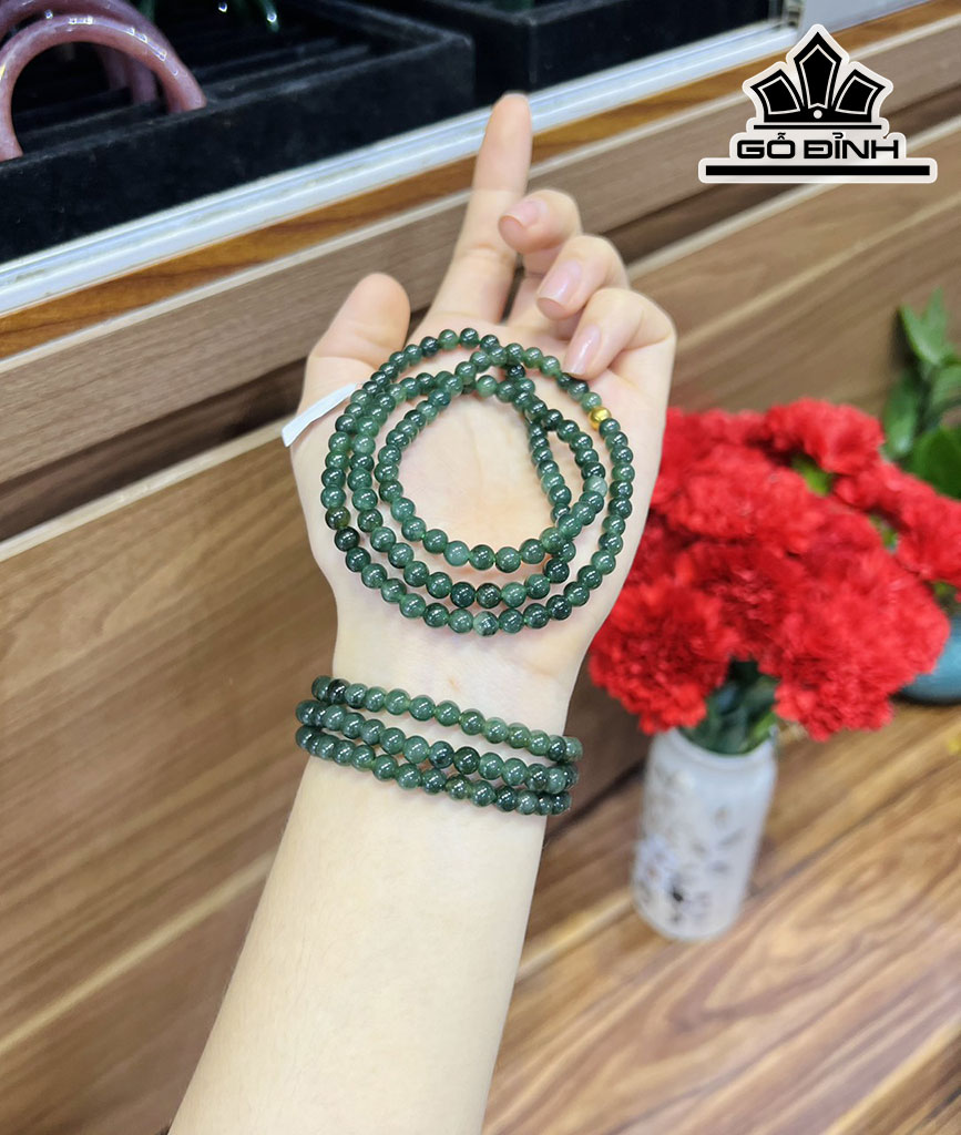 Chuỗi Đá Ngọc Lam (Turquoise) Đường Kính Hạt 5,5 (mm)