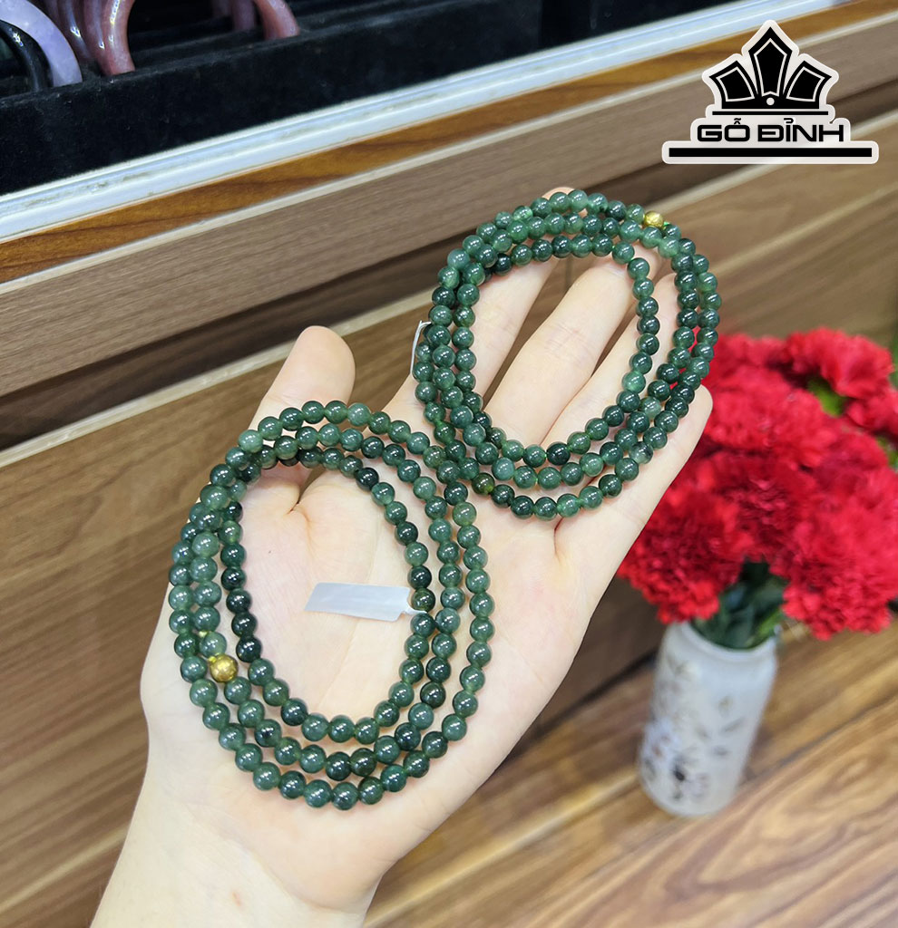 Chuỗi Đá Ngọc Lam (Turquoise) Đường Kính Hạt 5,5 (mm)