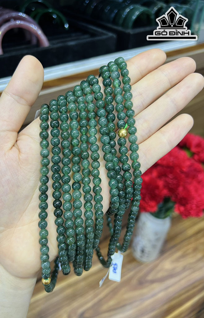 Chuỗi Đá Ngọc Lam (Turquoise) Đường Kính Hạt 5,5 (mm)
