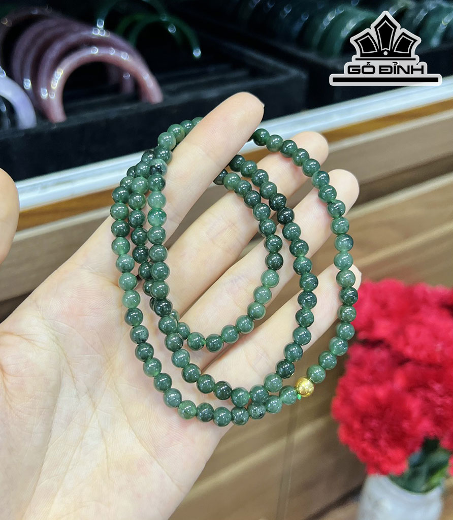 Chuỗi Đá Ngọc Lam (Turquoise) Đường Kính Hạt 5,5 (mm)