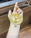 Lu Thống Đá Thạch Anh Tóc Vàng Đường Kính Hạt 5,5 (mm)