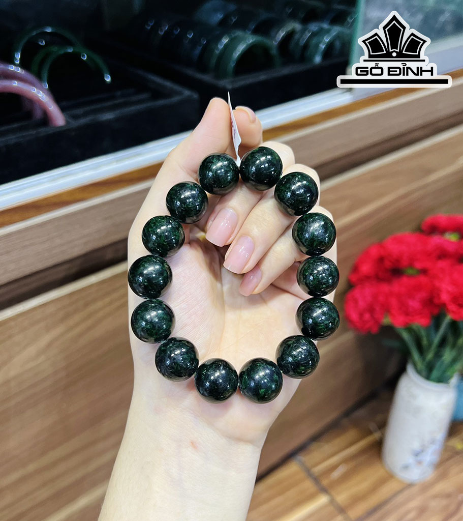 Vòng Tay Đá Cẩm Thạch Đường Kính Hạt 14-16 (mm)