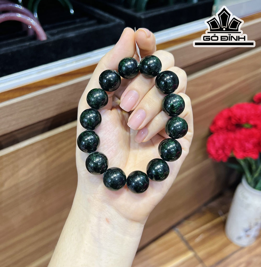 Vòng Tay Đá Cẩm Thạch Đường Kính Hạt 14-16 (mm)