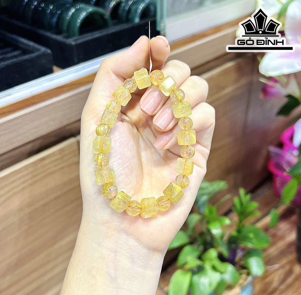 Vòng Tay Đá Thạch Anh Đường Kính Hạt 8,5-11 (mm)