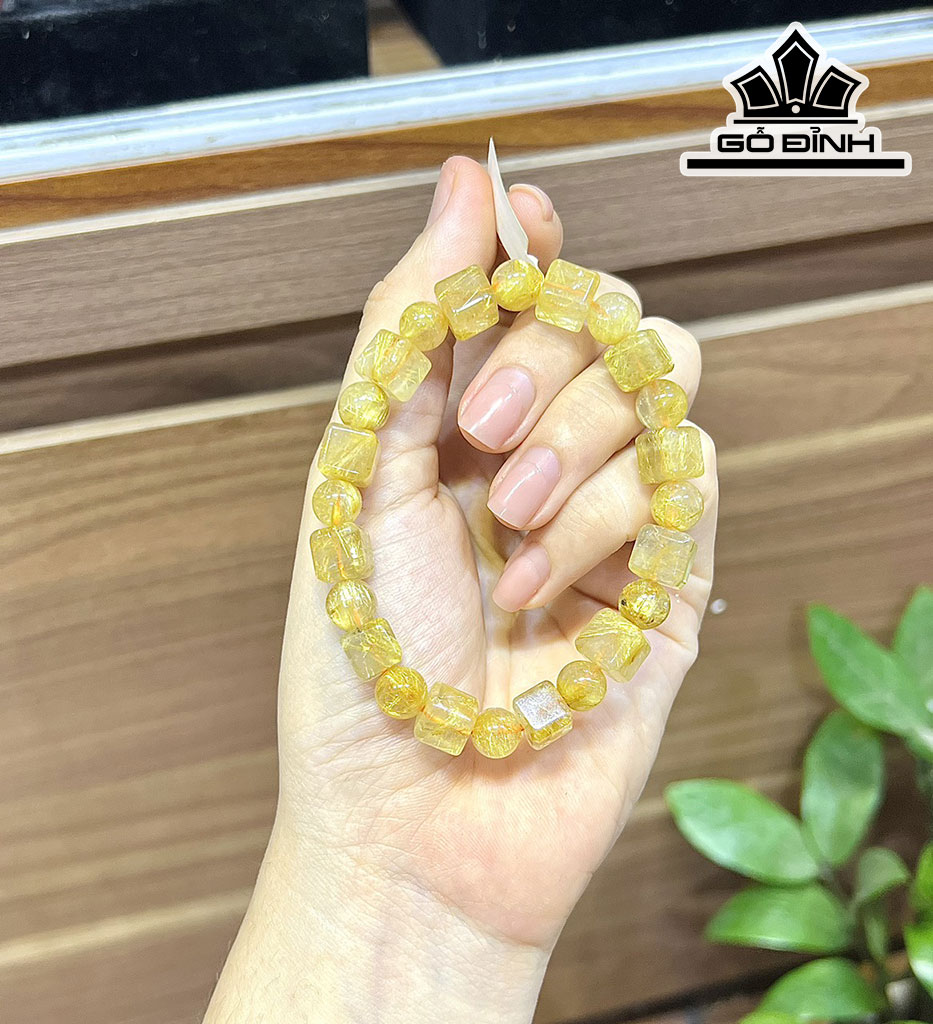 Vòng Tay Đá Thạch Anh Đường Kính Hạt 8,5-11 (mm)