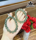 Vòng Tay Đá Thạch Anh Tóc Xanh Đường Kính Hạt 8-13 (mm)
