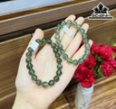 Vòng Tay Đá Thạch Anh Tóc Xanh Đường Kính Hạt 8-13 (mm)