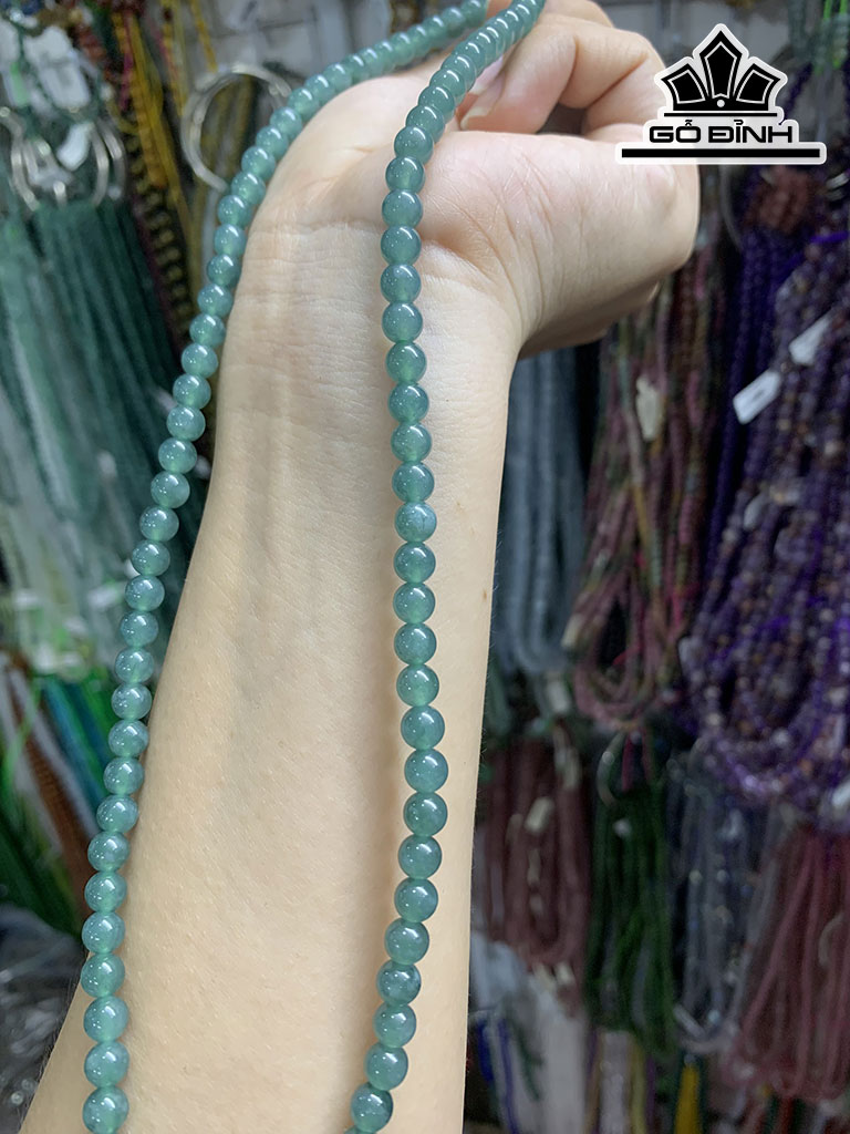 Chuỗi Đá Cẩm Thạch (Jadeite) Đường Kính Hạt 5,6 (mm)