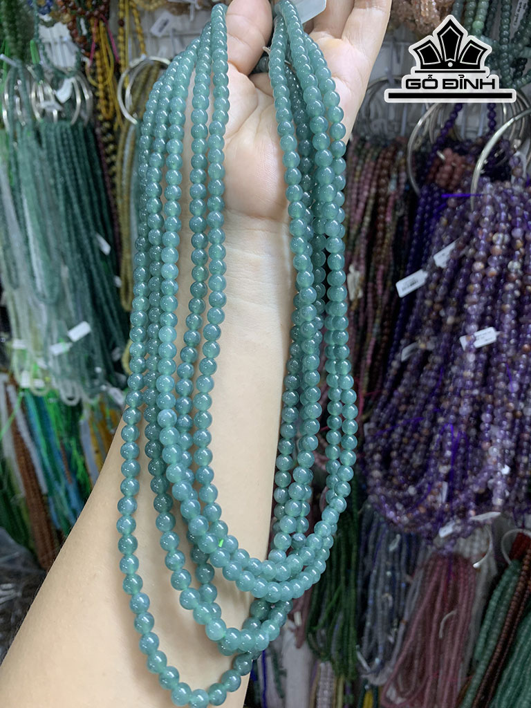 Chuỗi Đá Cẩm Thạch (Jadeite) Đường Kính Hạt 5,6 (mm)