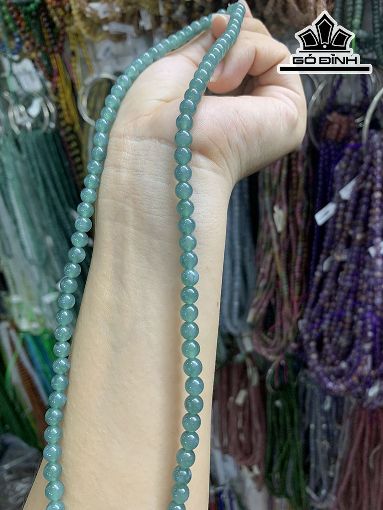 Chuỗi Đá Cẩm Thạch (Jadeite) Đường Kính Hạt 5,6 (mm)