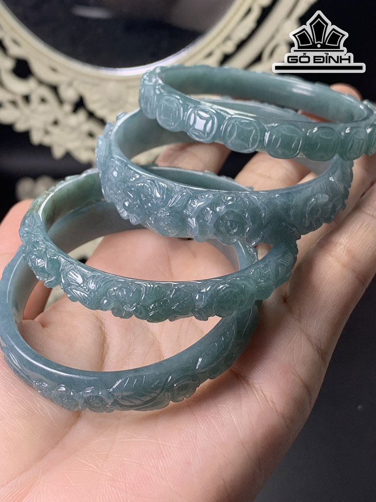 Vòng Tay Đá Cẩm Thạch (Jadeite) Đường Kính 53,2-54,5 (mm)