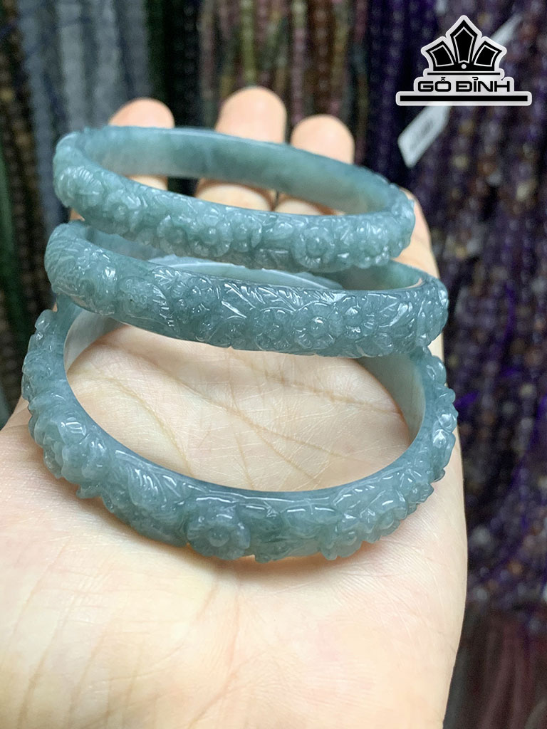 Vòng Tay Đá Cẩm Thạch (Jadeite) Đường Kính 53,6 (mm)