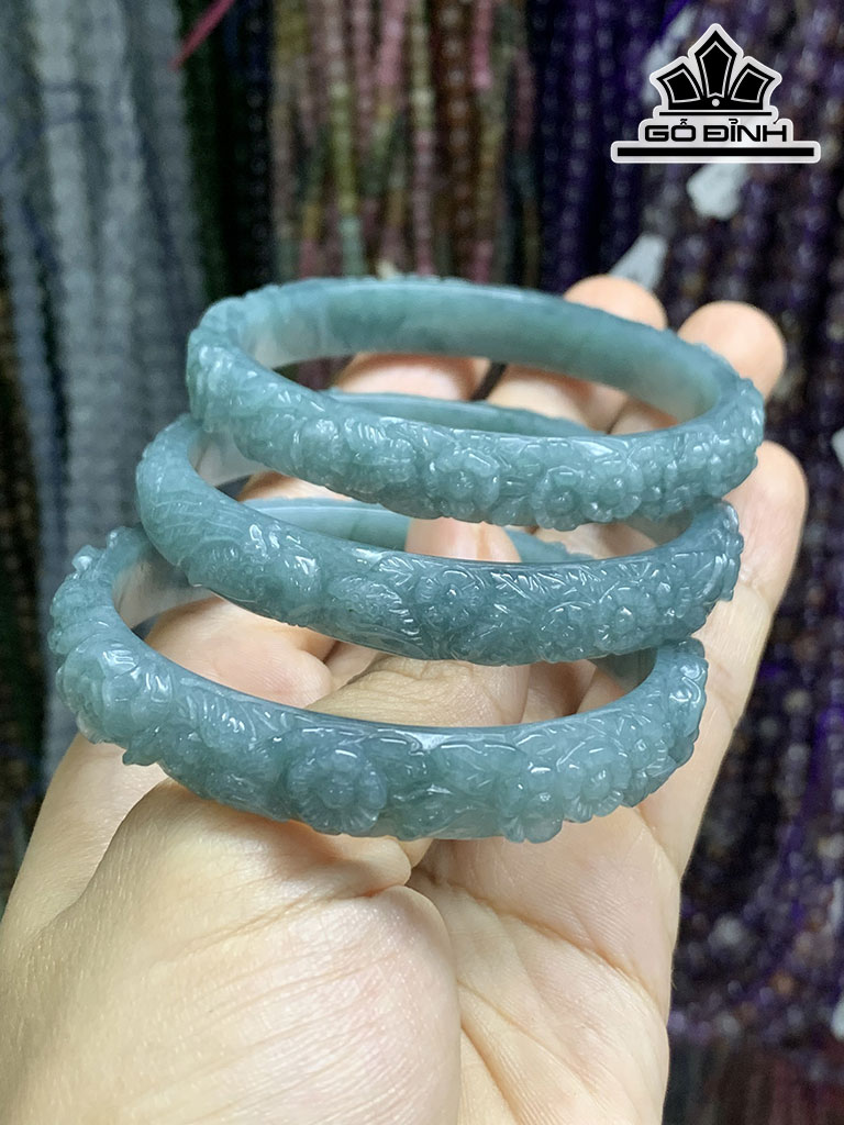 Vòng Tay Đá Cẩm Thạch (Jadeite) Đường Kính 53,6 (mm)