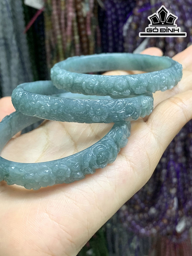 Vòng Tay Đá Cẩm Thạch (Jadeite) Đường Kính 53,6 (mm)