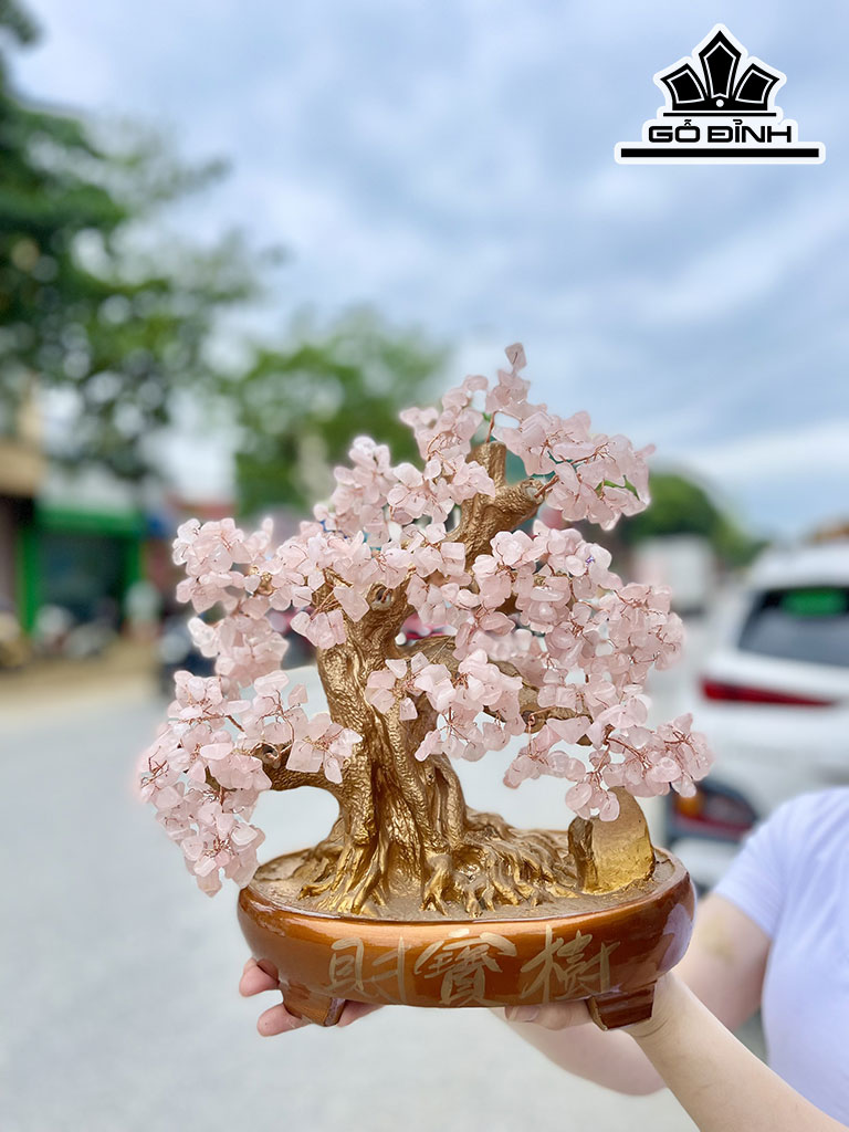 Cây Tài Lộc Đá Thạch Anh Cao 38 (cm)