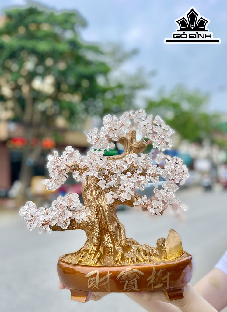 Cây Tài Lộc Đá Thạch Anh Cao 38 (cm)