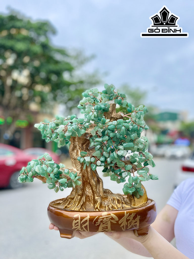 Cây Tài Lộc Đá Thạch Anh Cao 38 (cm)