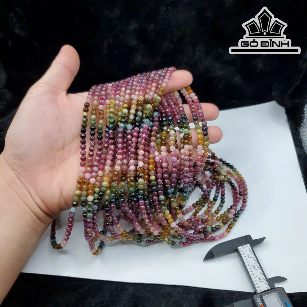 Chuỗi Đá Tourmaline Đường Kính Hạt 5 (mm)