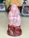 Tác Phẩm Đá Thạch Anh Hồng Cao 48 Ngang 20 (cm) 14,88kg