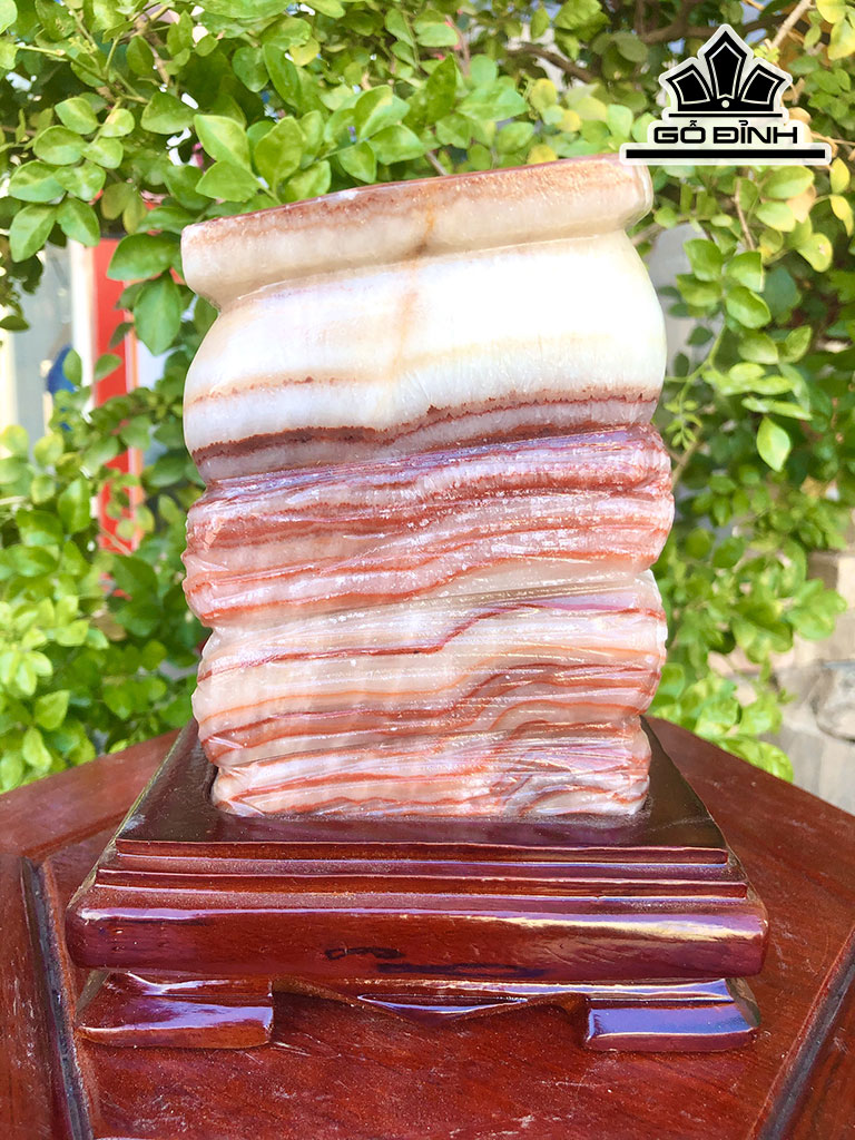 Tác Phẩm Đá Thịt Heo Đá Canxit Cao 15 Ngang 12 (cm) 1,8kg